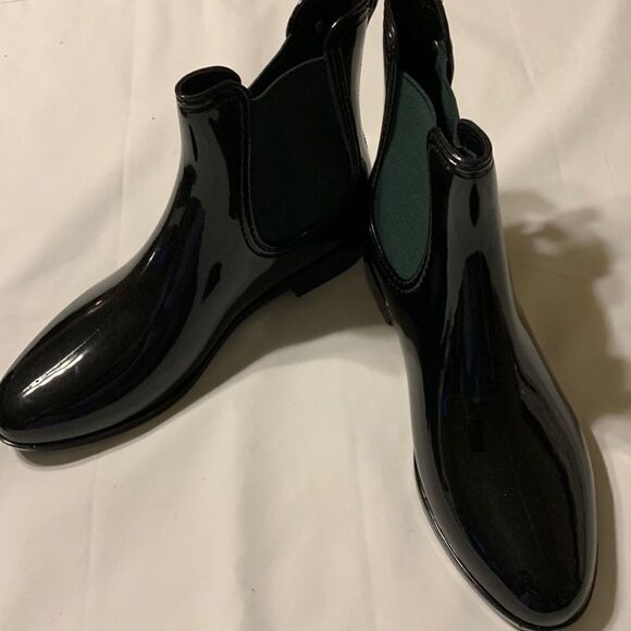Silky Toes black and green short rain boots size 41/XXL NEW - Picture 2 of 8